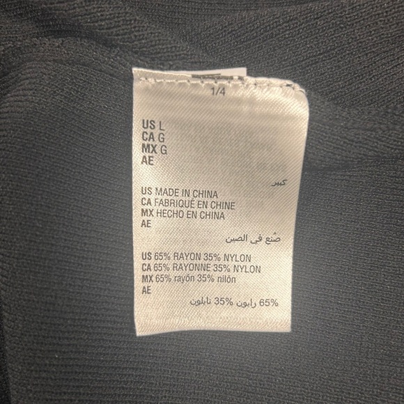 INC International Concepts Black Studded Mini Fitted Dress Long Sleeve Size L - Picture 9 of 10